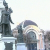 A Belfort, Place de la Republic con statua del Colonnello Pierre Denfert-Rochereau