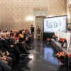 Un momento della presentazione nel Salone Radetzky di Palazzo Cusani