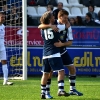 L'abbraccio con Marco Anelli dopo l'assist per il suo gol