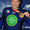 Con la medaglia dopo l'arrivo a Central Park della New York Marathon 2017
